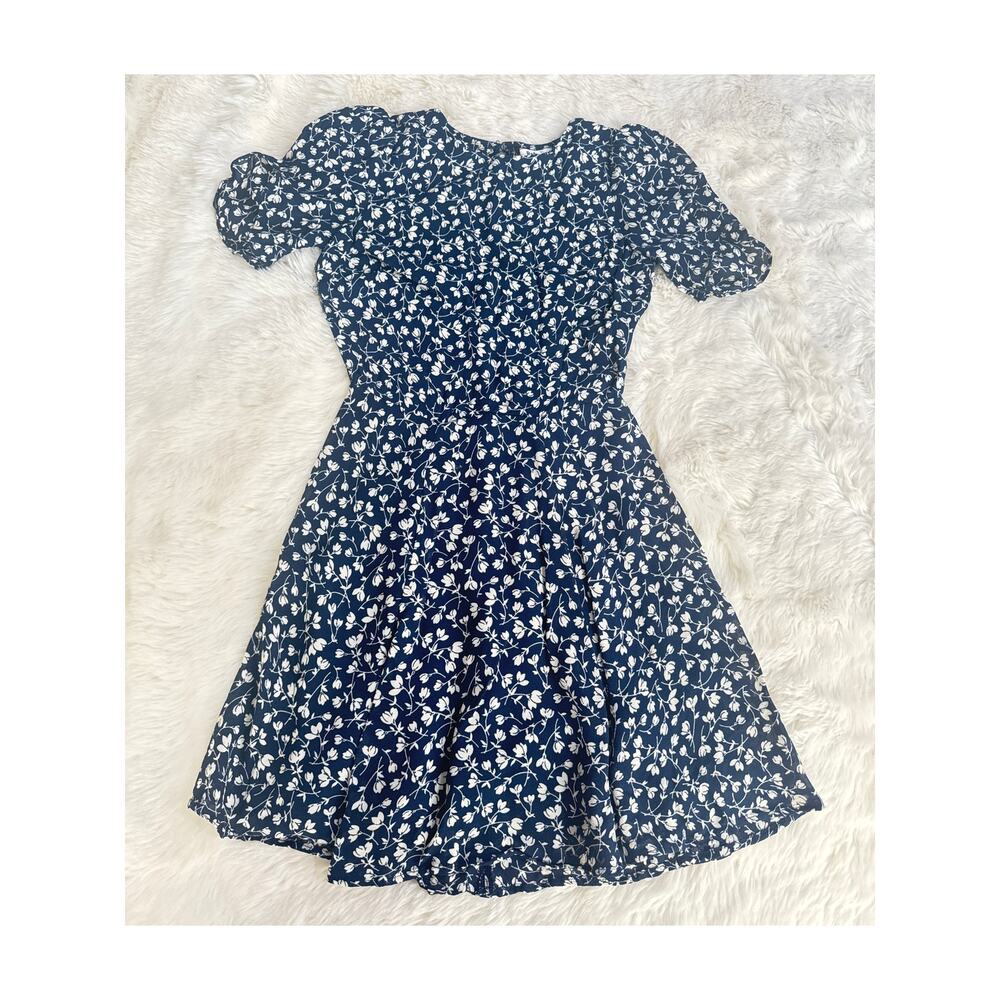 Reformation Gracie Dress Floral Mini Ruffle Size 0 Fit & Flare